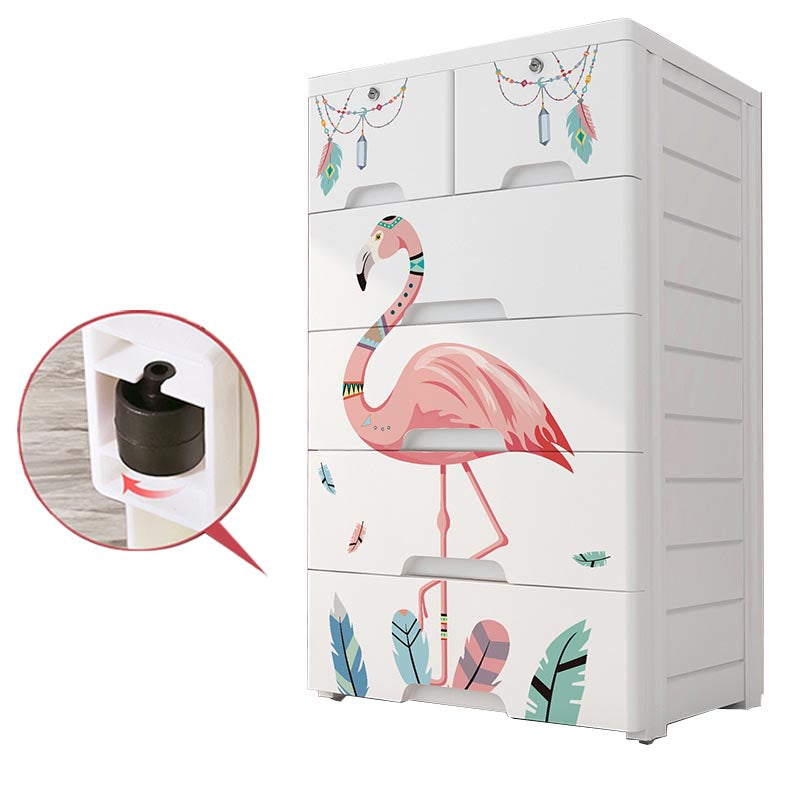 Armario contemporáneo de vestuario de plástico Armario con cajones