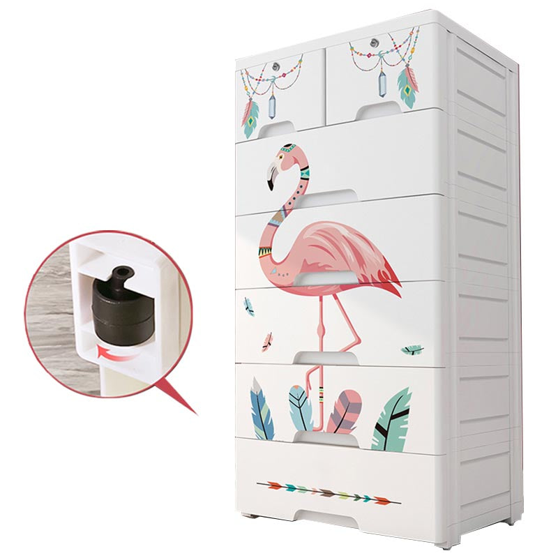 Armario contemporáneo de vestuario de plástico Armario con cajones