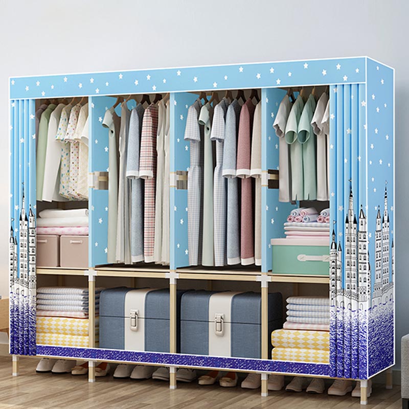 Guardaroba in stile contemporaneo in legno solido armadio a 1 porte per la casa