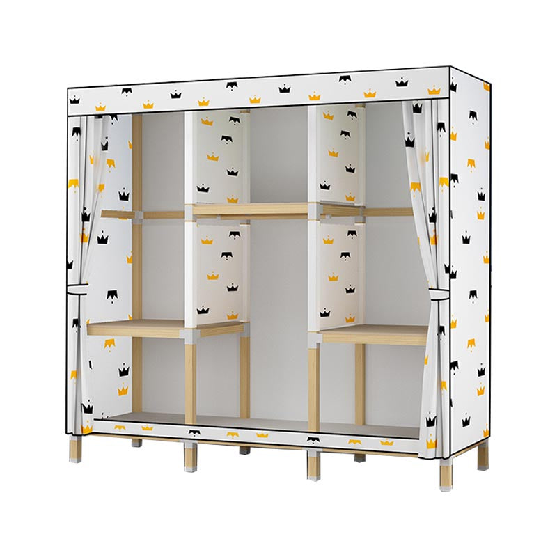 Guardaroba in stile contemporaneo in legno solido armadio a 1 porte per la casa