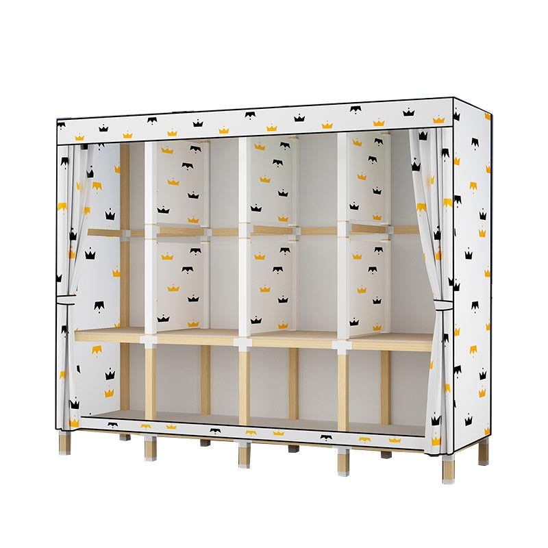 Guardaroba in stile contemporaneo in legno solido armadio a 1 porte per la casa