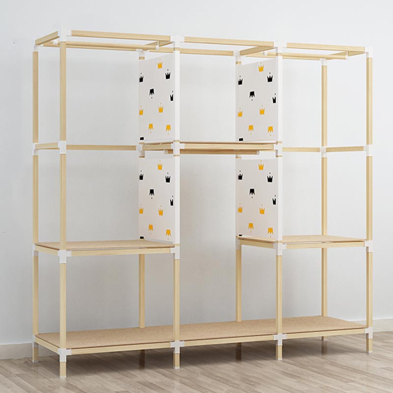 Guardaroba in stile contemporaneo in legno solido armadio a 1 porte per la casa