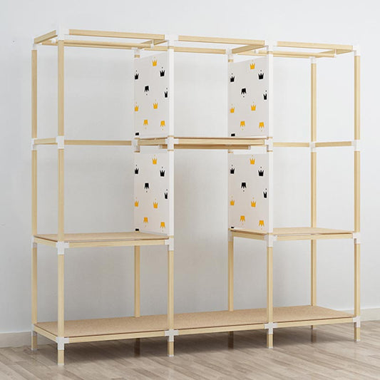 Guardaroba in stile contemporaneo in legno solido armadio a 1 porte per la casa