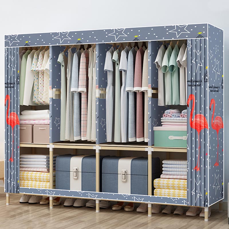 Guardaroba in stile contemporaneo in legno solido armadio a 1 porte per la casa