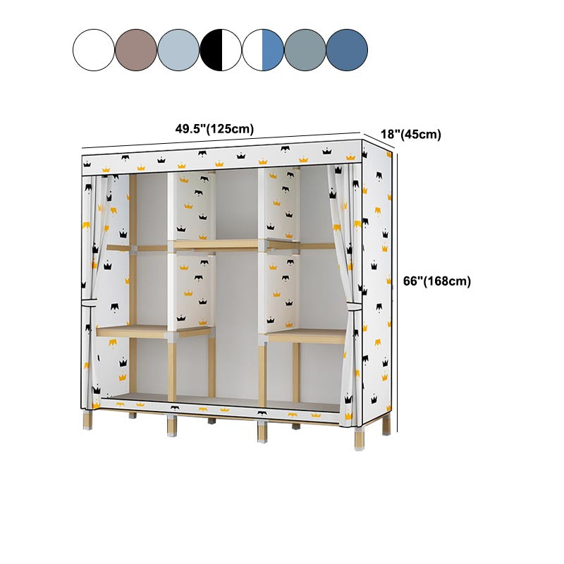 Guardaroba in stile contemporaneo in legno solido armadio a 1 porte per la casa
