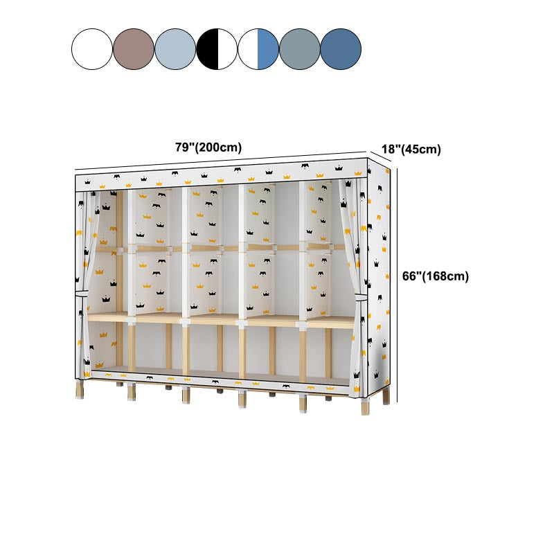 Guardaroba in stile contemporaneo in legno solido armadio a 1 porte per la casa