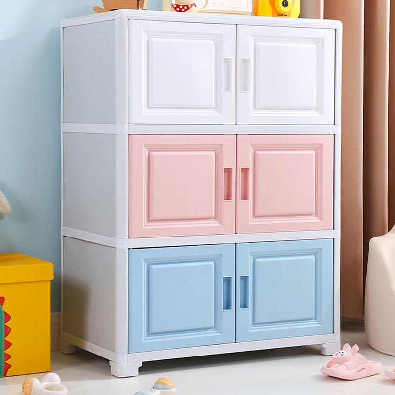 Armadio in plastica del guardaroba di plastica in stile contemporaneo con porte