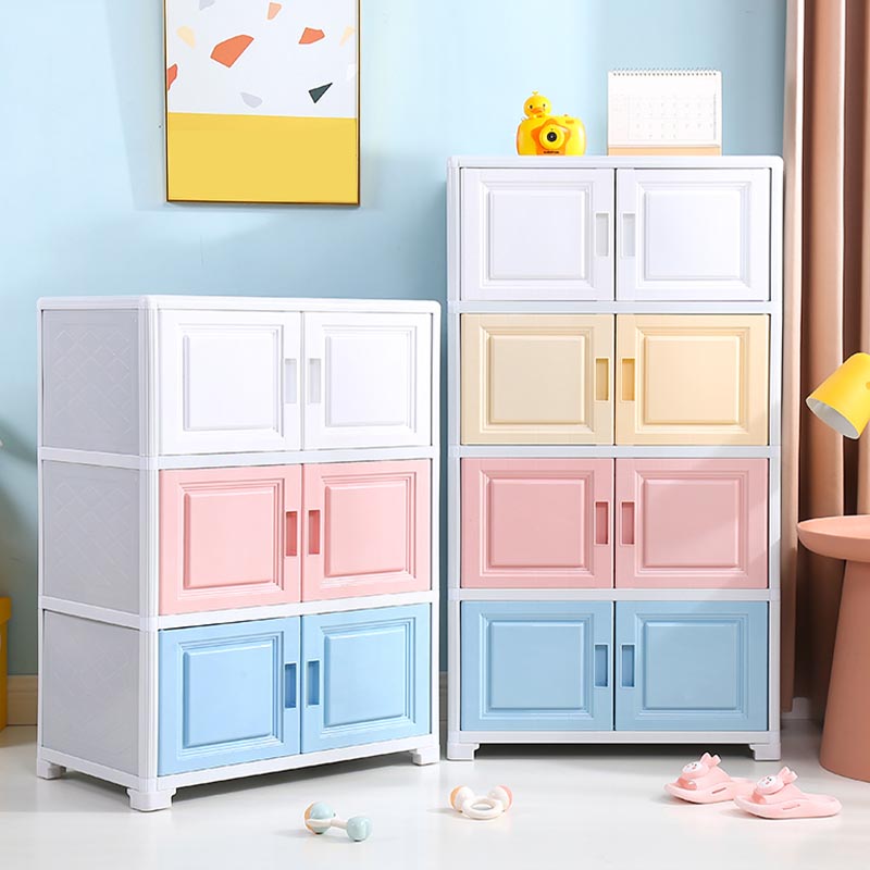 Armadio in plastica del guardaroba di plastica in stile contemporaneo con porte