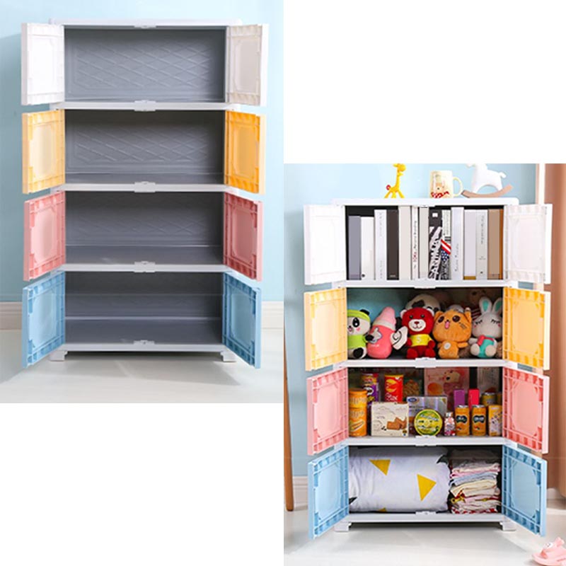 Armadio in plastica del guardaroba di plastica in stile contemporaneo con porte