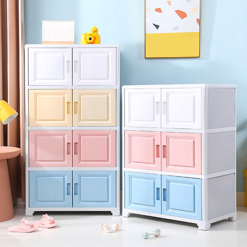 Armadio in plastica del guardaroba di plastica in stile contemporaneo con porte