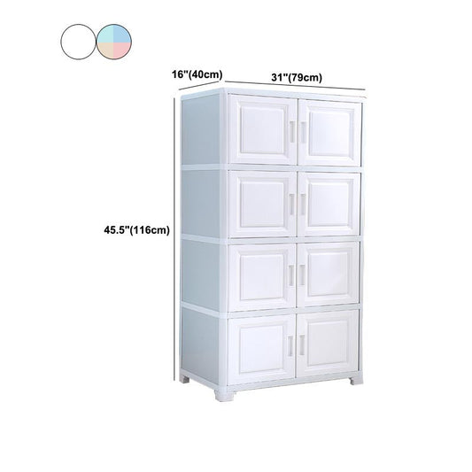 Hedendaagse stijl Garderobe Plastic Home Garderobe Closet met deuren