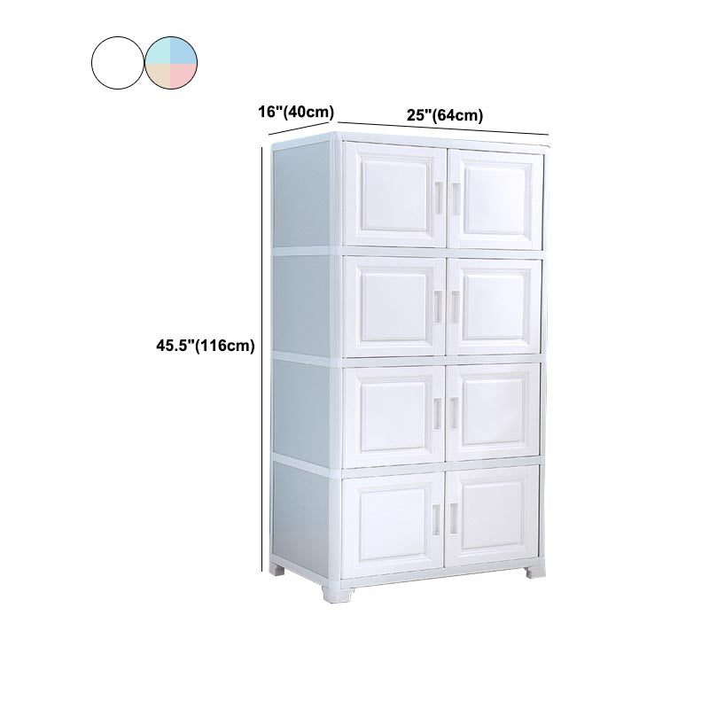 Armadio in plastica del guardaroba di plastica in stile contemporaneo con porte