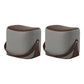 Contemporary Faux Leather Upholstered Ottoman Rectangle Shape Standard Light Gray 2 Piece Set Clearhalo 'furn' 'furn_ottomans_poufs' 'Furniture' 'Living Room Furniture' 'Ottomans & Poufs' 'ottomans_poufs' 5687153