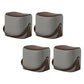 Contemporary Faux Leather Upholstered Ottoman Rectangle Shape Standard Light Gray 4 Piece Set Clearhalo 'furn' 'furn_ottomans_poufs' 'Furniture' 'Living Room Furniture' 'Ottomans & Poufs' 'ottomans_poufs' 5687154