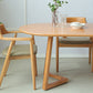Modern Simple Solid Wood Table for Restaurant Oval Table with Double Pedestal