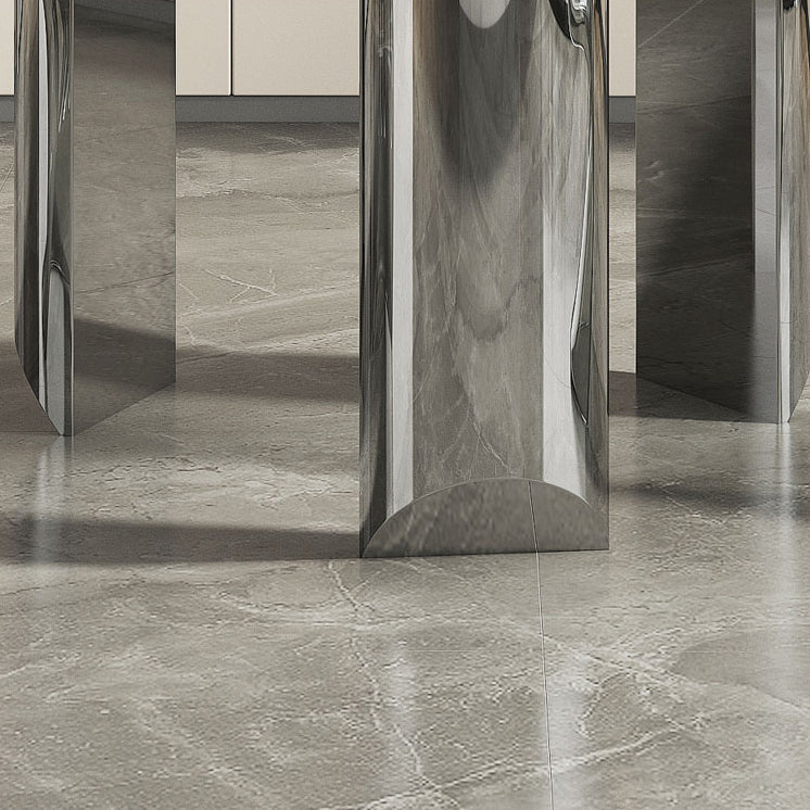 Table à manger contemporaine rond table à dîner en verre trempé pour dîner à la maison