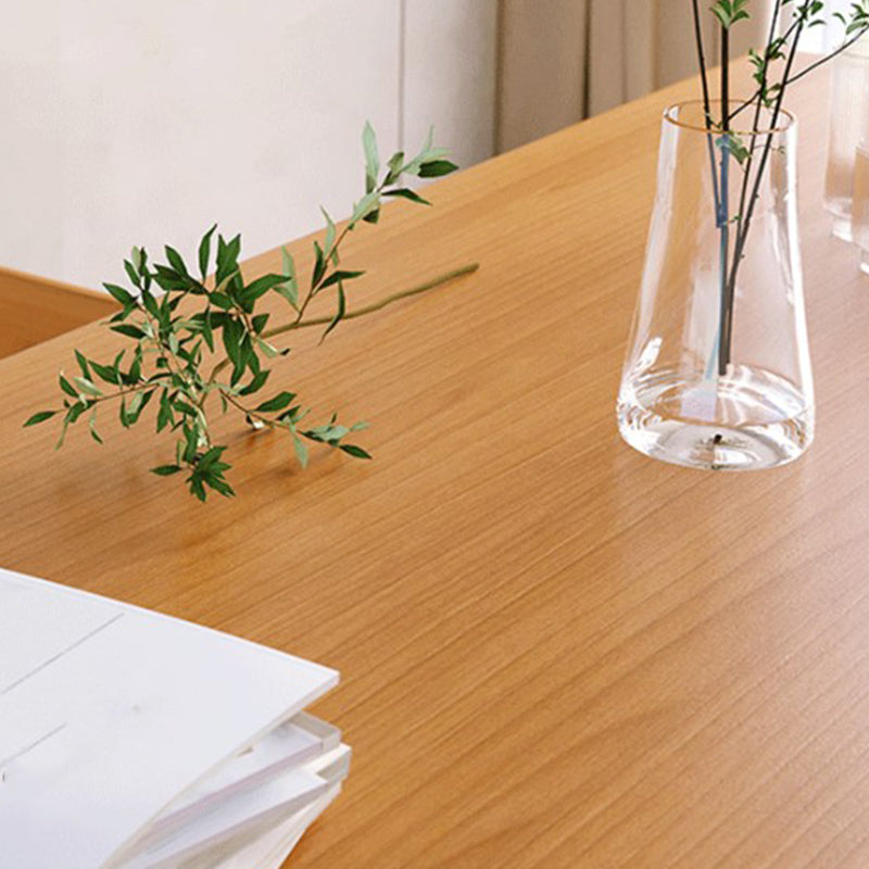 Table de bois massif moderne pour table rectangle de restaurant avec base acrylique