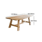 Natural Solid Wood Dining Table Modern Dining Table with Trestle Base