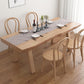 Pine Solid Wood Dinette Table Modern Natural Legs Dining Site Table