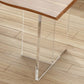 Table en bois massif contemporain pour table rectangle de restaurant avec base acrylique