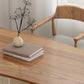 Table en bois massif contemporain pour table rectangle de restaurant avec base acrylique