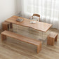 Table en bois massif contemporain pour table rectangle de restaurant avec base acrylique