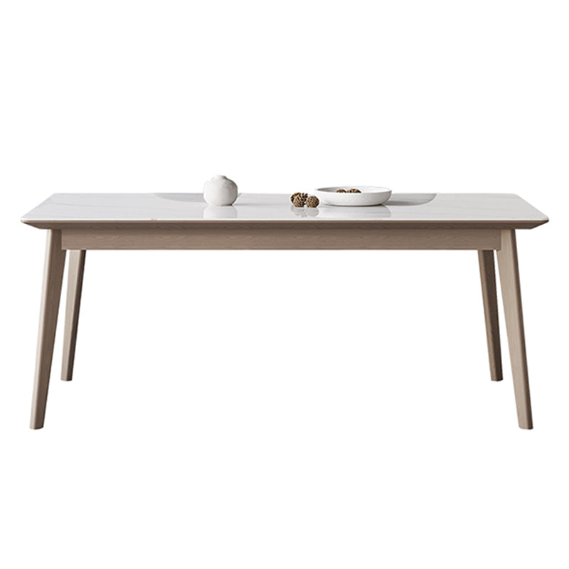 Modern Style Dining Table Sintered Stone 4 Legs Table for Home