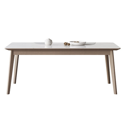 Modern Style Dining Table Sintered Stone 4 Legs Table for Home