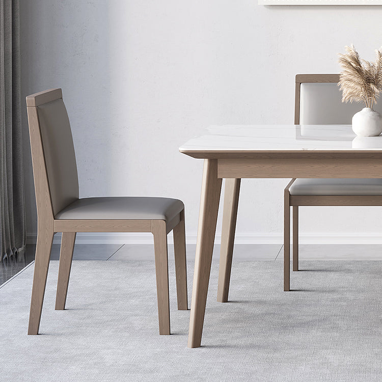 Modern Style Dining Table Sintered Stone 4 Legs Table for Home