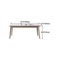 Modern Style Dining Table Sintered Stone 4 Legs Table for Home