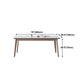 Modern Style Dining Table Sintered Stone 4 Legs Table for Home