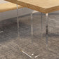 Minimalismo Mesa de madera maciza para mesa rectángica de restaurantes con base acrílica
