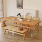 Rectangle Dining Table Brown Wood Modern Dining Table for Home
