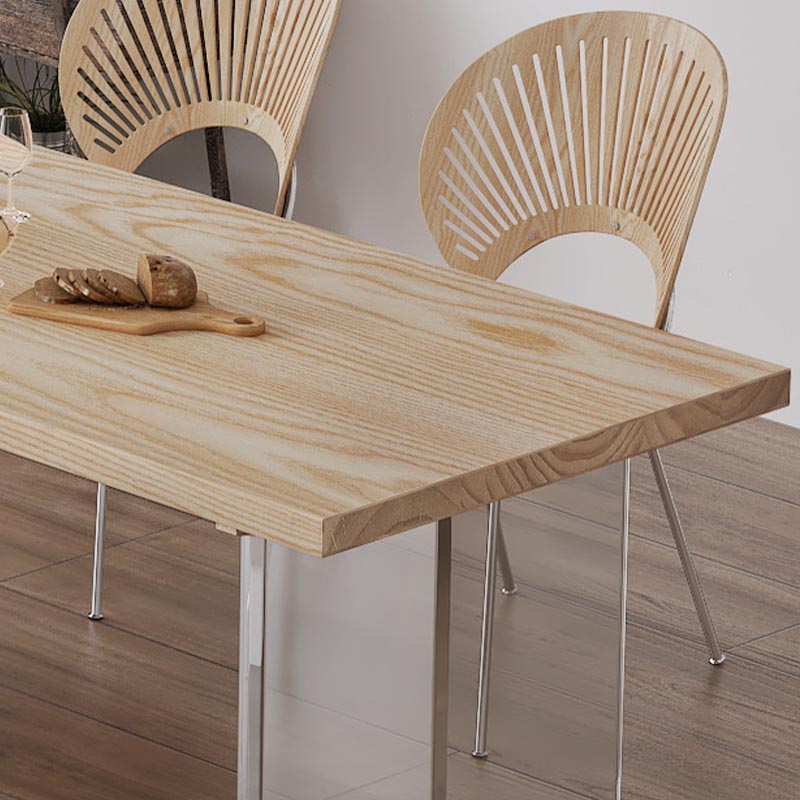 Table à manger à double piédestal en acrylique