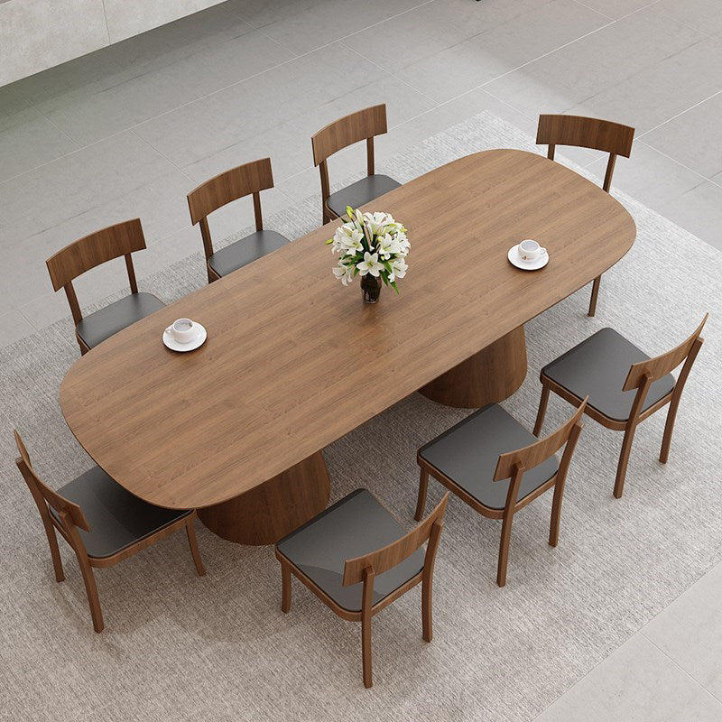 Pine Solid Wood Dinner Table Contemporary Style Brown Dining Table for Home Kitchen Dinner 63"L x 27.6"W x 29.5"H Without Chairs Clearhalo 'Dining Tables & Seating' 'Dining Tables' 'dining_table' 'furn' 'furn_dining_table' 'Furniture' 'Kitchen & Dining Furniture' 5687427