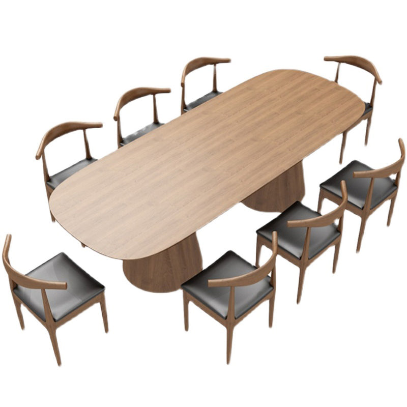 Pine Solid Wood Dinner Table Contemporary Style Brown Dining Table for Home Kitchen Dinner Clearhalo 'Dining Tables & Seating' 'Dining Tables' 'dining_table' 'furn' 'furn_dining_table' 'Furniture' 'Kitchen & Dining Furniture' 5687430
