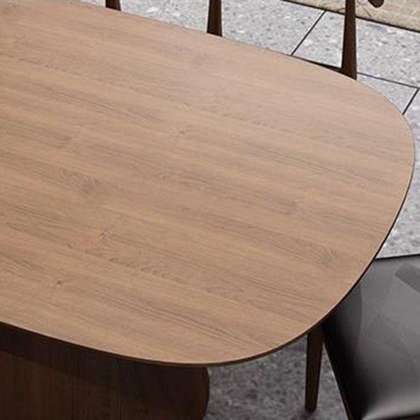 Pine Solid Wood Dinner Table Contemporary Style Brown Dining Table for Home Kitchen Dinner Clearhalo 'Dining Tables & Seating' 'Dining Tables' 'dining_table' 'furn' 'furn_dining_table' 'Furniture' 'Kitchen & Dining Furniture' 5687432