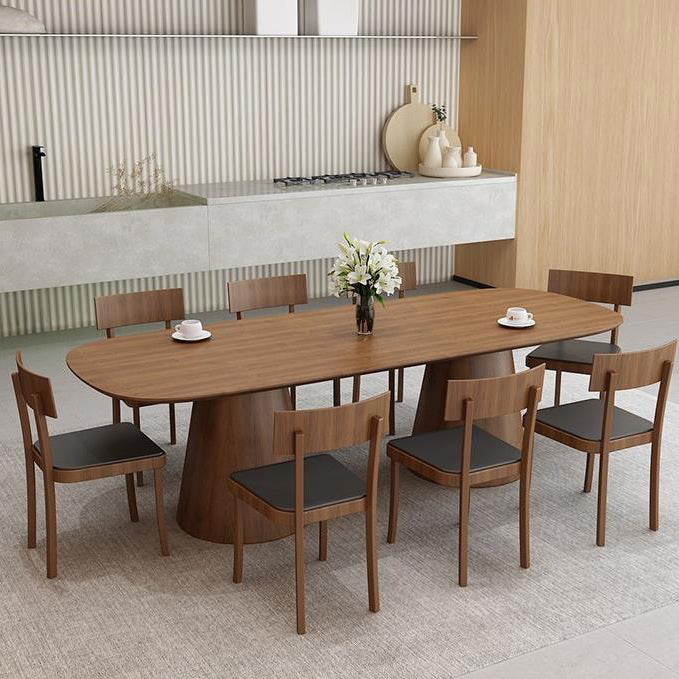 Pine Solid Wood Dinner Table Contemporary Style Brown Dining Table for Home Kitchen Dinner Clearhalo 'Dining Tables & Seating' 'Dining Tables' 'dining_table' 'furn' 'furn_dining_table' 'Furniture' 'Kitchen & Dining Furniture' 5687438