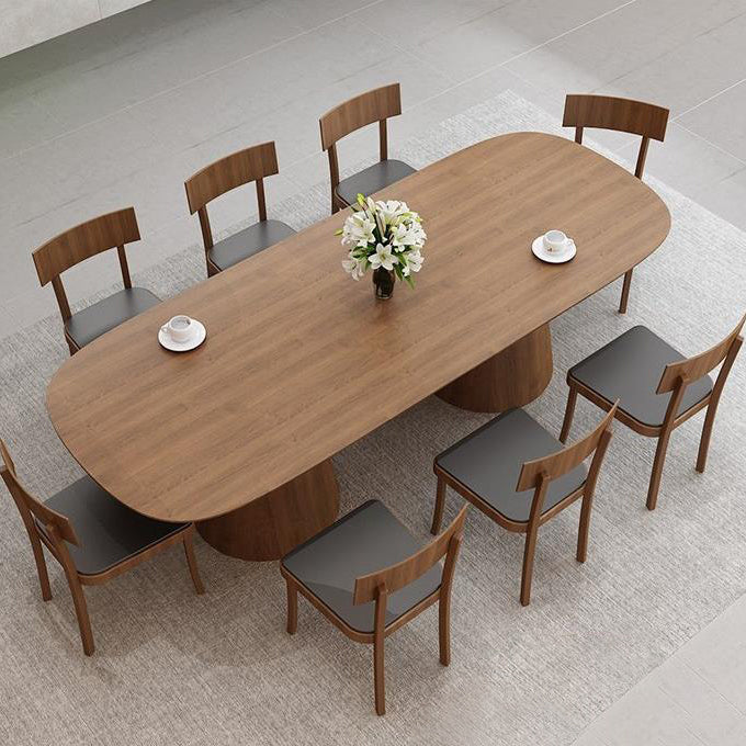 Pine Solid Wood Dinner Table Contemporary Style Brown Dining Table for Home Kitchen Dinner Clearhalo 'Dining Tables & Seating' 'Dining Tables' 'dining_table' 'furn' 'furn_dining_table' 'Furniture' 'Kitchen & Dining Furniture' 5687440