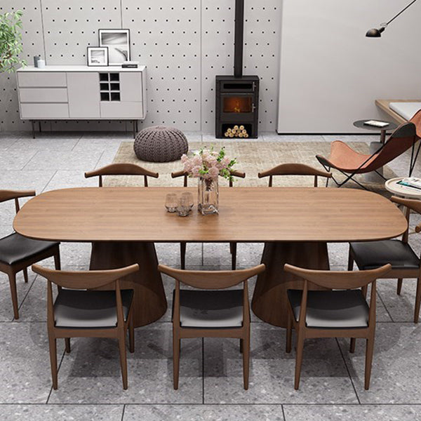 Pine Solid Wood Dinner Table Contemporary Style Brown Dining Table for Home Kitchen Dinner Clearhalo 'Dining Tables & Seating' 'Dining Tables' 'dining_table' 'furn' 'furn_dining_table' 'Furniture' 'Kitchen & Dining Furniture' 5687441