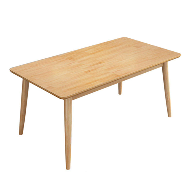 Rectangle Modern Wood Table Standard Height Table Dining Table with 4 Legs Without Chairs Clearhalo 'Dining Tables & Seating' 'Dining Tables' 'dining_table' 'furn' 'furn_dining_table' 'Furniture' 'Kitchen & Dining Furniture' 5687452