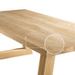 Contemporary Dining Table Natural Rectangle Solid Wood Dinner Table