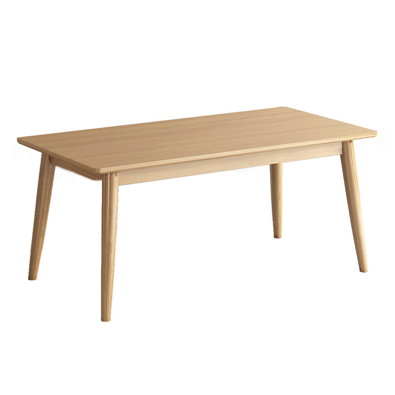 Mesa de madera rectangular moderna mesa de comedor de altura estándar con 4 patas