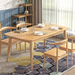 Mesa de madera rectangular moderna mesa de comedor de altura estándar con 4 patas
