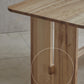 Modern Rectangle Trestle Dining Table Natural Ash Wood Table