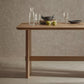Modern Rectangle Trestle Dining Table Natural Ash Wood Table