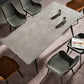 Modern Style Dining Table Gray Top Sintered Stone 4 Legs Table for Home