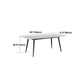 Modern Style Dining Table Gray Top Sintered Stone 4 Legs Table for Home