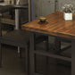 Rectangle Dining Table Industrial Home Kitchen Trestle Base Table