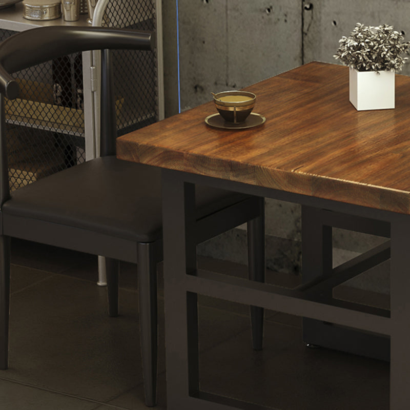 Rectangle Dining Table Industrial Home Kitchen Trestle Base Table